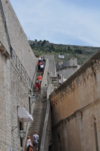 Steps up to the city wall