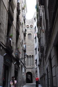 View toward Museu d'Historia de Barcelona, Gothic Quarter