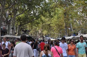 View up La Rambla