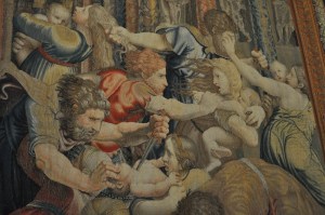 Details of a tapestry